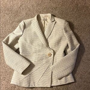 Santorelli Cream and Blue Blazer shade in Italy in Italy size 8 like new